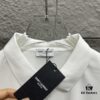 YSL Saint Laurent Short-Sleeve Polo 2025 Spring/Summer New Arrival Minimalist Letter Embroidery Beaded Fabric Unisex Stand-Collar Polo