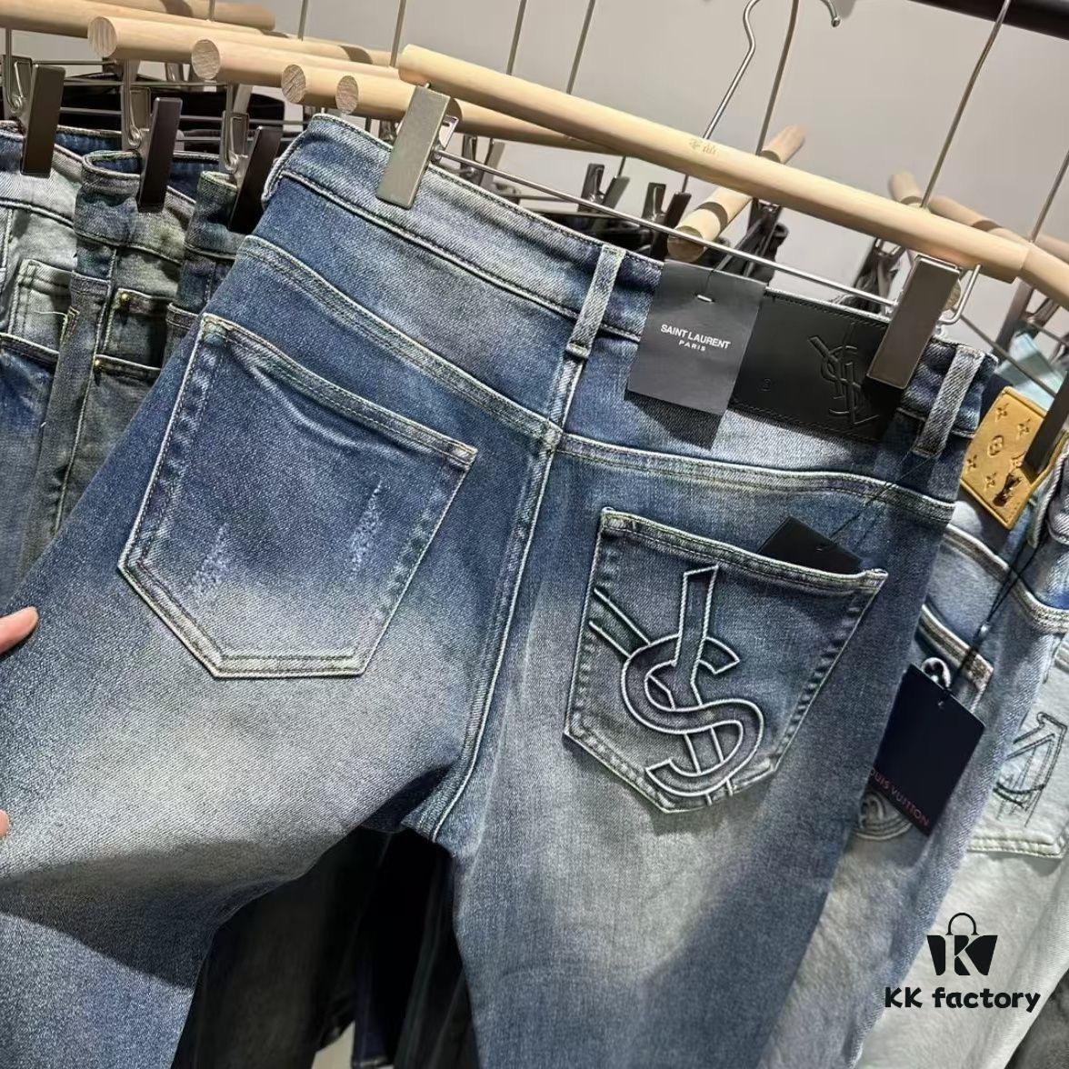 6931a359ccd8ab3d7af9792d SAINT LAURENT SLP New Arrival High-End Denim Jeans - Premium Soft High-Cotton Washed Fabric, Luxury Design, Autumn Bestseller