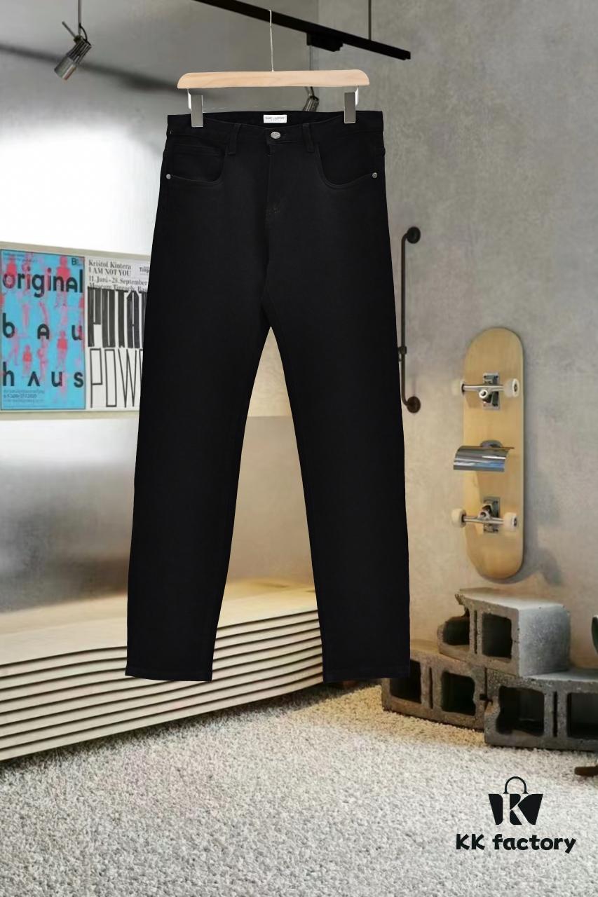 6931a35accd8ab3d7af9792f YSL Saint Laurent Rhinestone Premium Craftsmanship Jeans