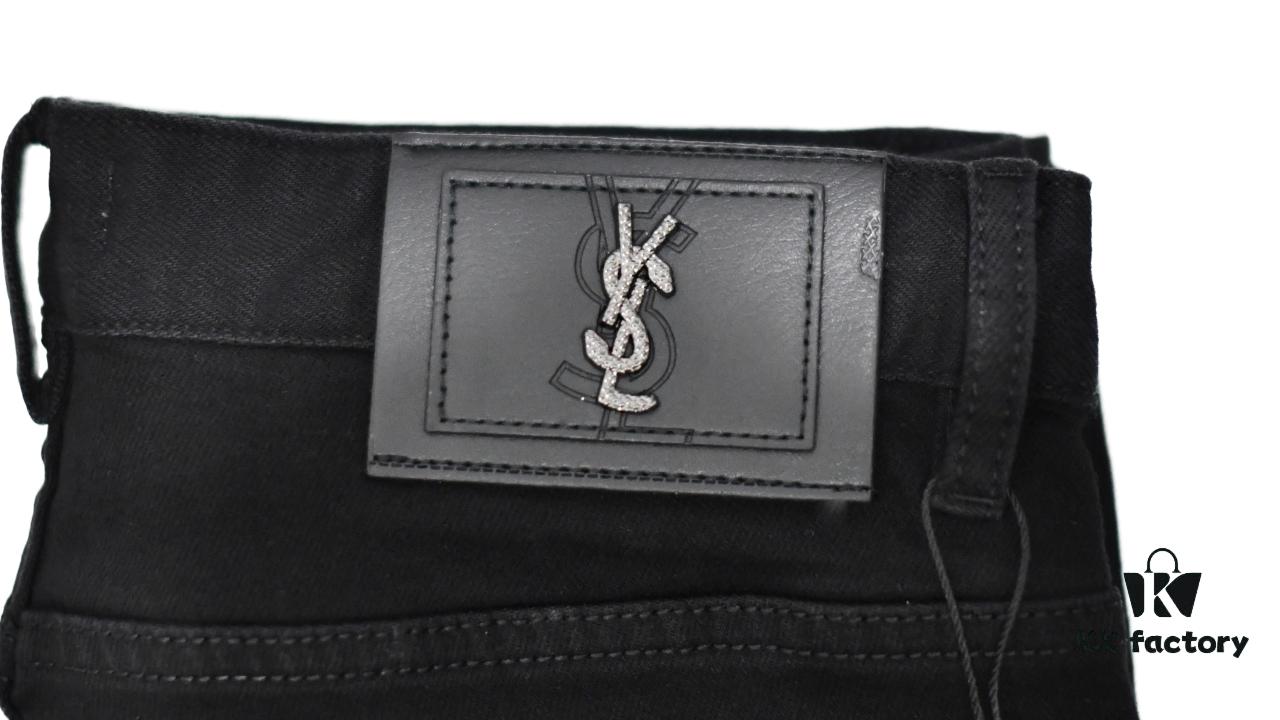 6931a35accd8ab3d7af97932 YSL Saint Laurent Rhinestone Premium Craftsmanship Jeans
