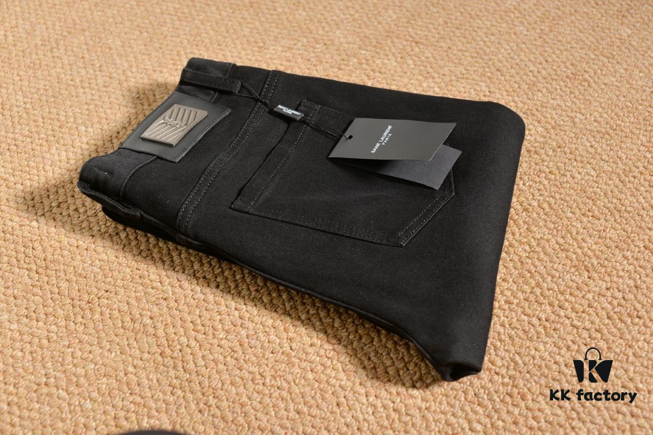 6931a35accd8ab3d7af97939 YSL Saint Laurent Rhinestone Premium Craftsmanship Jeans