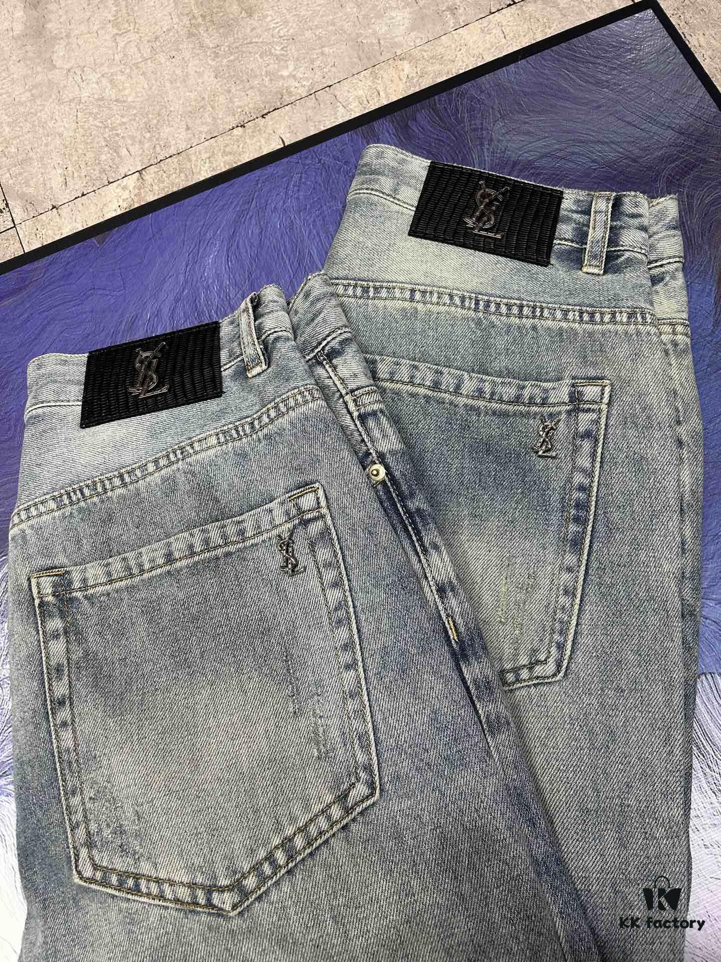 6931a35bccd8ab3d7af97945 YSL Saint Laurent Jeans New Arrival Slim Straight Leg Premium Quality 1:1 Replica European Imported Fabric Stretchy Comfortable Soft and Skin-Friendly