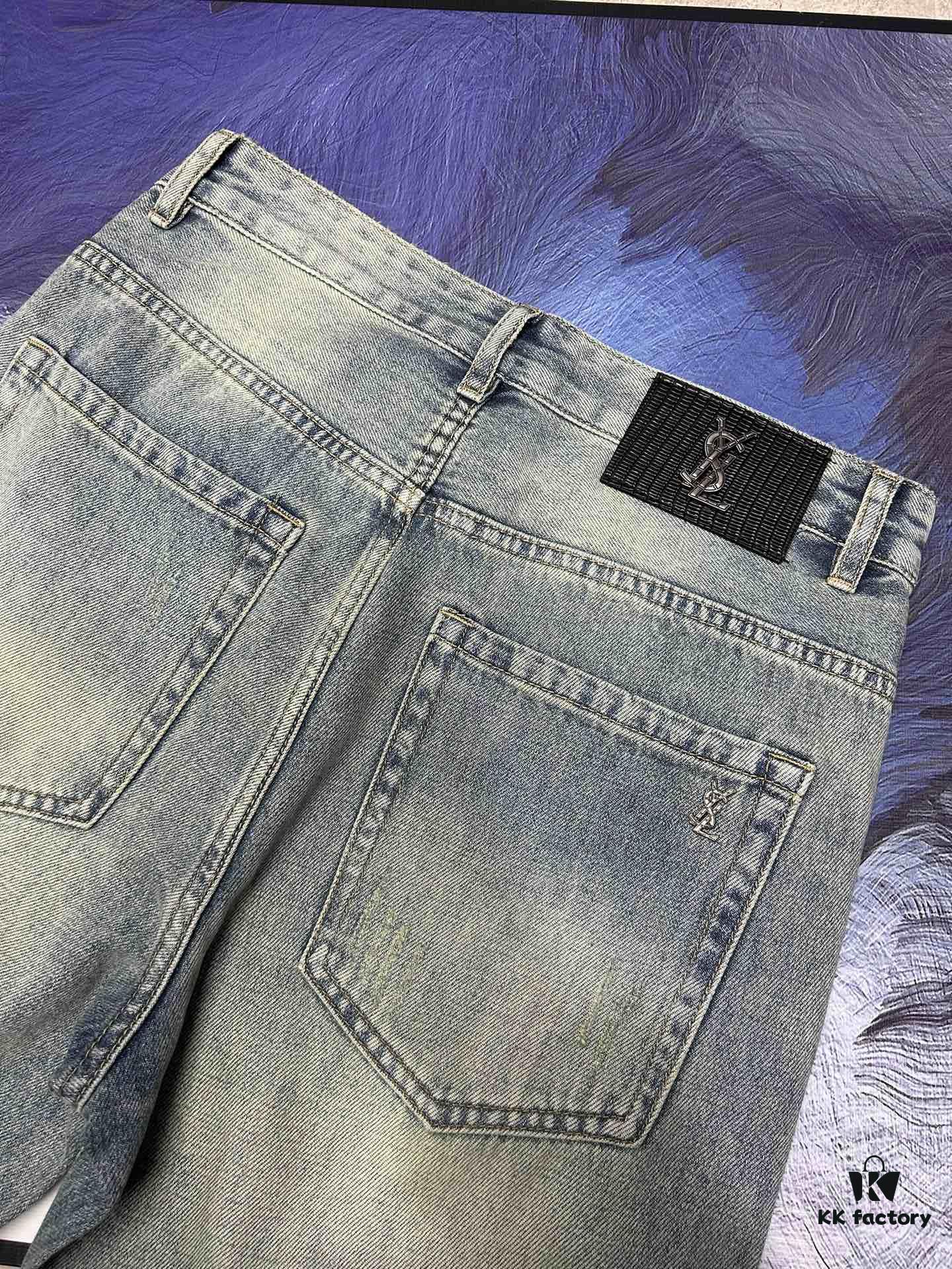 6931a35bccd8ab3d7af97947 YSL Saint Laurent Jeans New Arrival Slim Straight Leg Premium Quality 1:1 Replica European Imported Fabric Stretchy Comfortable Soft and Skin-Friendly