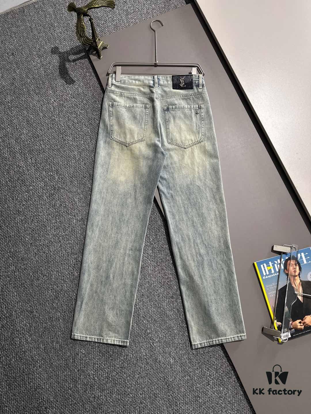 6931a35bccd8ab3d7af9794a Saint Laurent 2025 All-Season Slim-Fit Denim Jeans, Made from Imported Japanese Plain-Woven Cotton Denim, Fully Labeled, Elegant and Minimalist, Soft and Comfortable with Versatile Styling – A Must-Have for Luxury Casual and Daily Wear