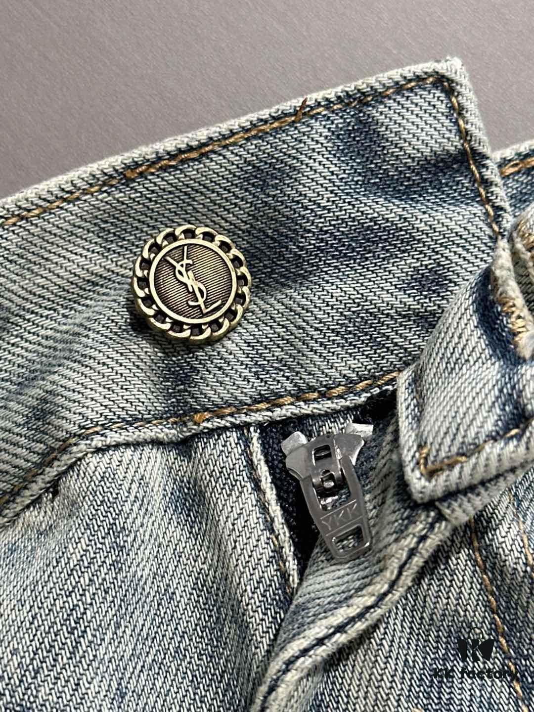 6931a35bccd8ab3d7af97952 Saint Laurent 2025 All-Season Slim-Fit Denim Jeans, Made from Imported Japanese Plain-Woven Cotton Denim, Fully Labeled, Elegant and Minimalist, Soft and Comfortable with Versatile Styling – A Must-Have for Luxury Casual and Daily Wear