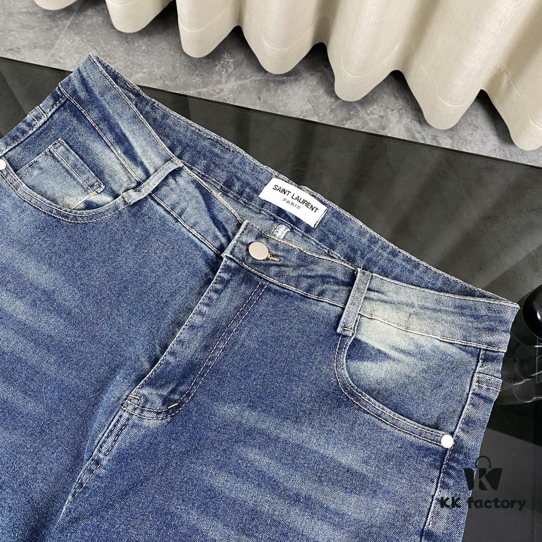 6931a35cccd8ab3d7af97958 Best-Selling SAINT LAURENT SLP Classic Slim-Fit Jeans with Embroidered Pockets