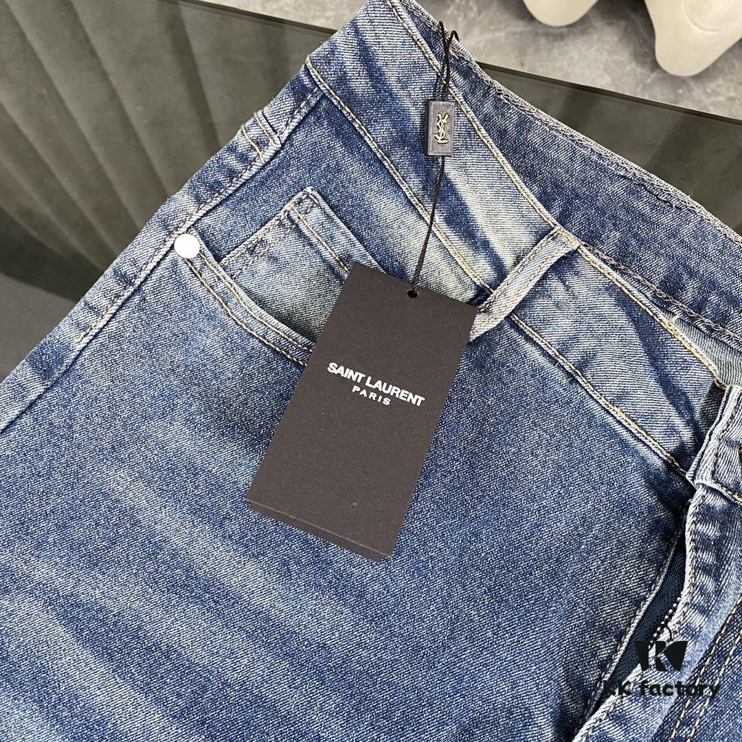 6931a35cccd8ab3d7af97959 Best-Selling SAINT LAURENT SLP Classic Slim-Fit Jeans with Embroidered Pockets