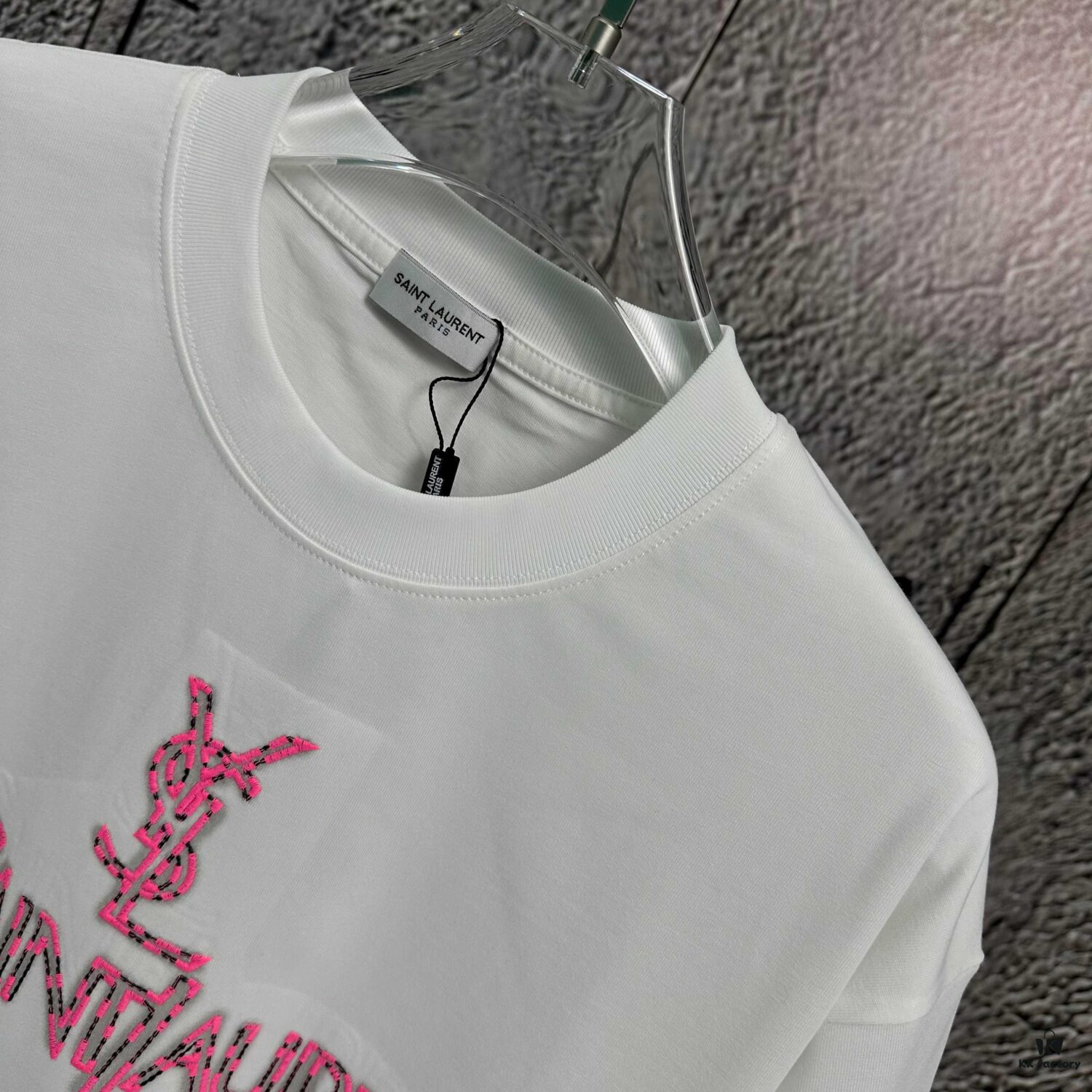 2025 Spring and Summer New Short Sleeve T-Shirt, Heavyweight Pure Cotton with Letter Embroidery