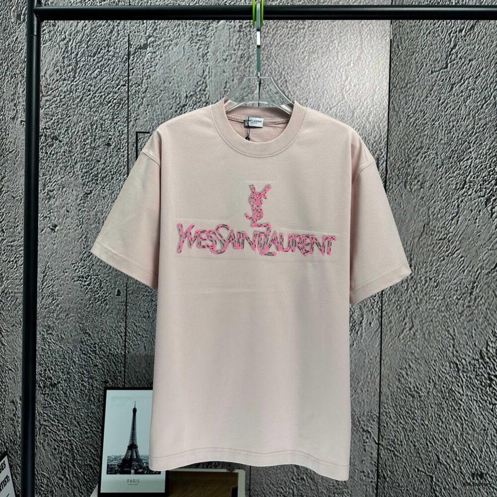 6931a35eccd8ab3d7af97978 2025 Spring and Summer New Short Sleeve T-Shirt, Heavyweight Pure Cotton with Letter Embroidery
