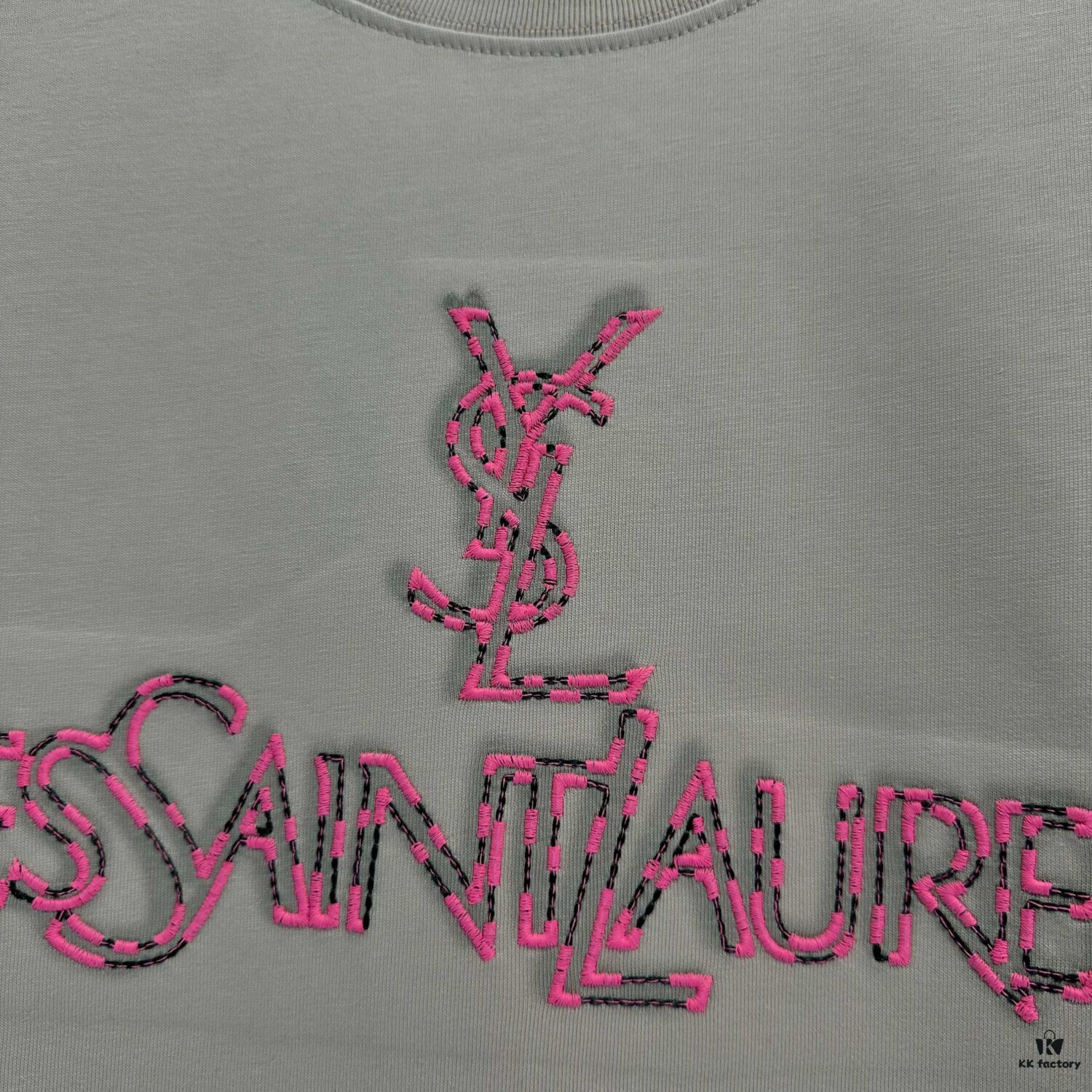2025 Spring and Summer New Short Sleeve T-Shirt, Heavyweight Pure Cotton with Letter Embroidery