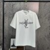 2025 Spring Summer New Arrival Short Sleeve T-Shirt, Heavyweight Pure Cotton with Special Embroidered Letters