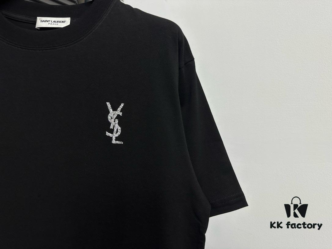 6931a360ccd8ab3d7af979a1 YSL Saint Laurent 25SS Classic Logo Short Sleeve T-Shirt
