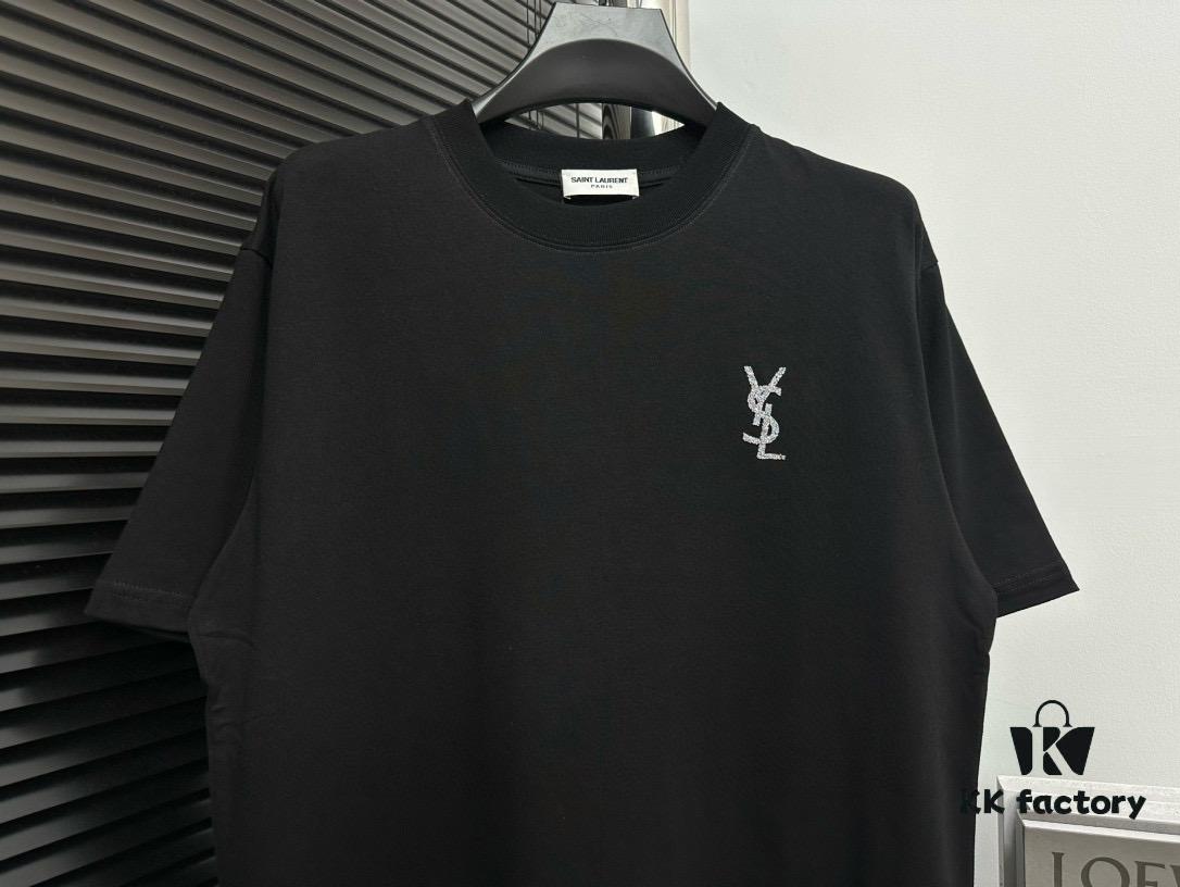 6931a361ccd8ab3d7af979a4 YSL Saint Laurent 25SS Classic Logo Short Sleeve T-Shirt