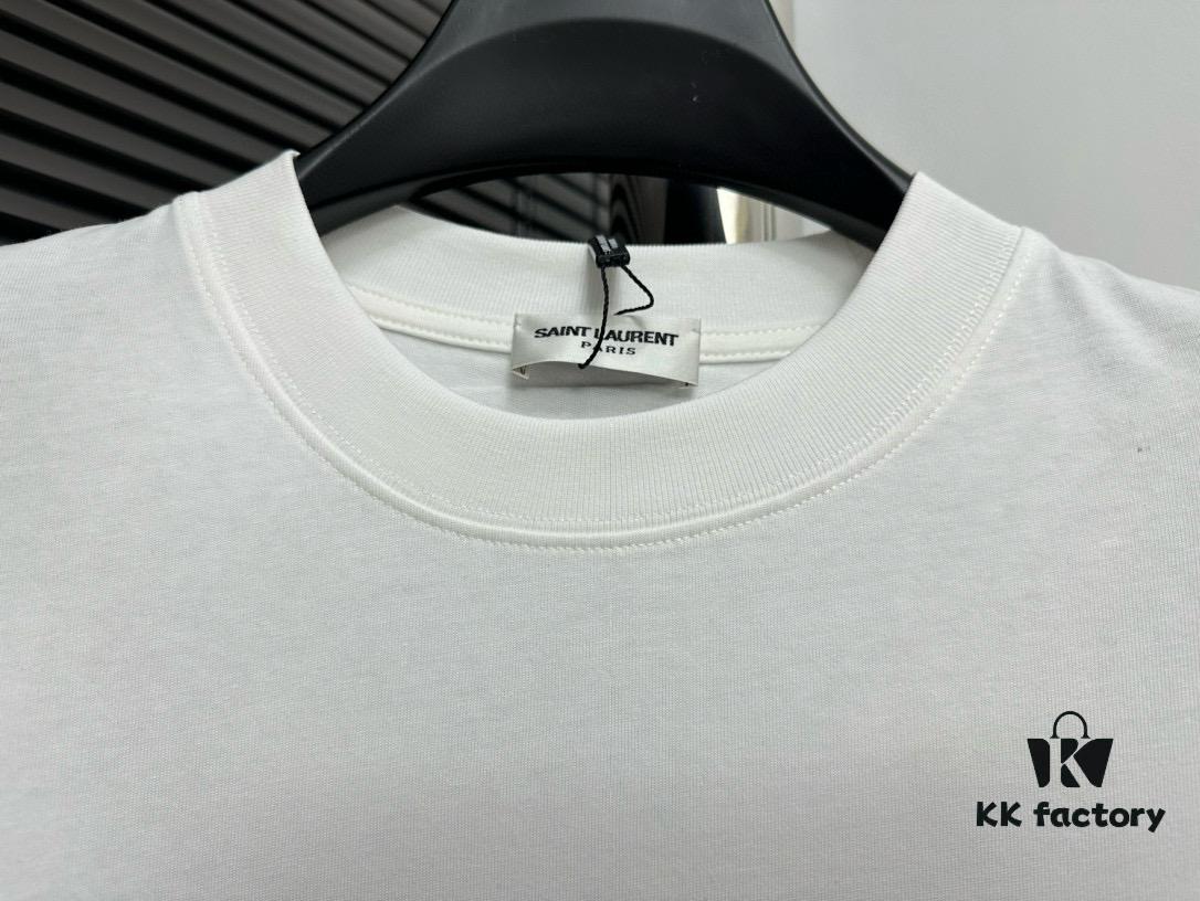 6931a361ccd8ab3d7af979ab YSL Saint Laurent 25SS Classic Logo Short Sleeve T-Shirt