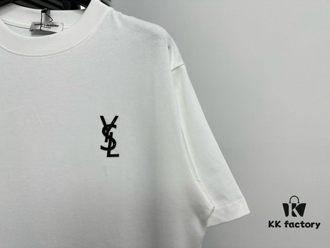 6931a361ccd8ab3d7af979ac YSL Saint Laurent 25SS Classic Logo Short Sleeve T-Shirt