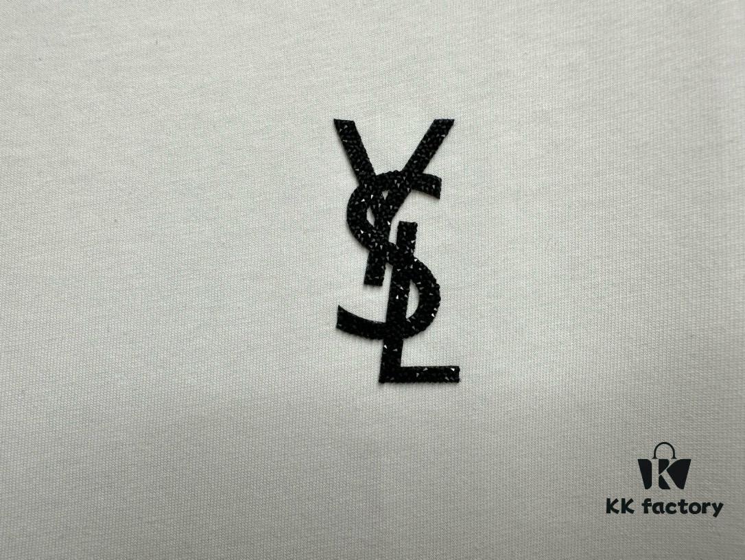 6931a361ccd8ab3d7af979ad YSL Saint Laurent 25SS Classic Logo Short Sleeve T-Shirt