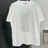 6931a361ccd8ab3d7af979b3 YSL Saint Laurent 25SS Rhinestone Short-Sleeve T-Shirt