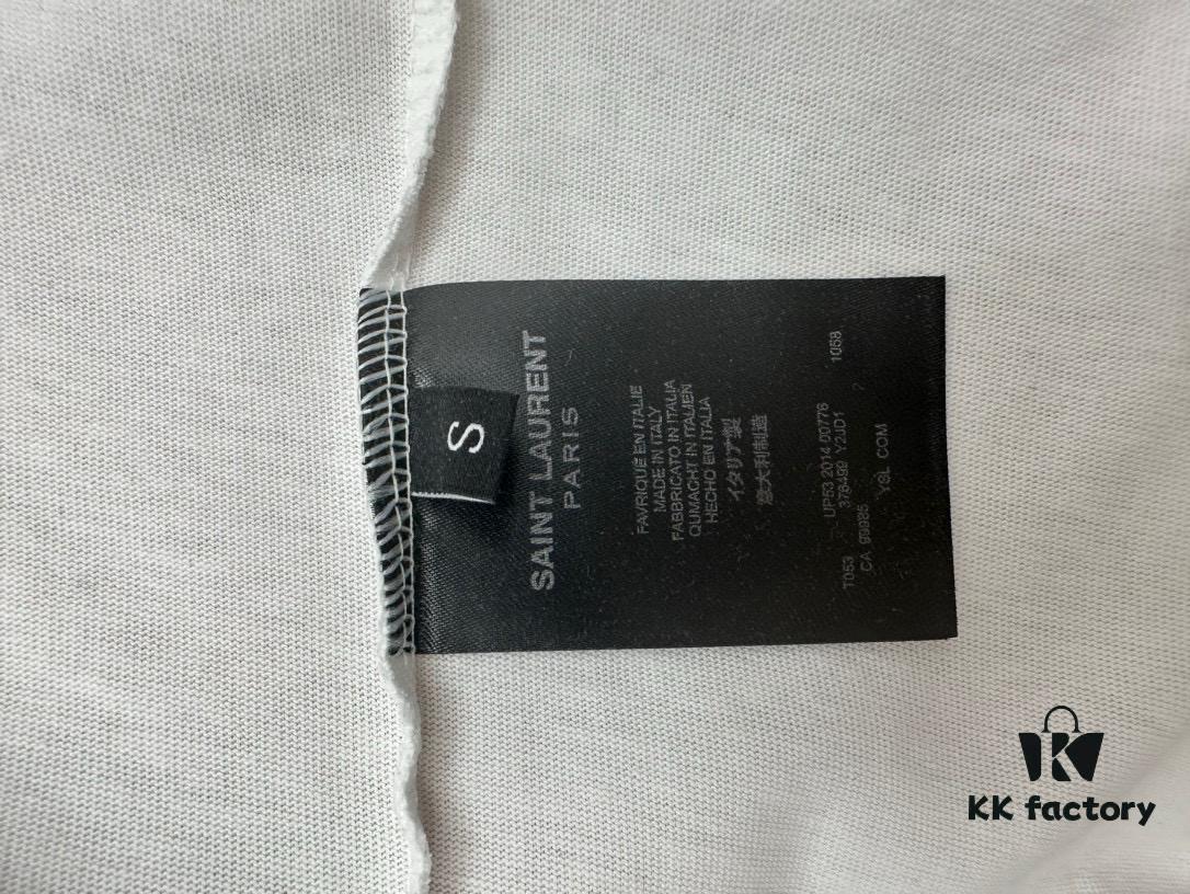 6931a362ccd8ab3d7af979bb YSL Saint Laurent 25SS Rhinestone Short-Sleeve T-Shirt