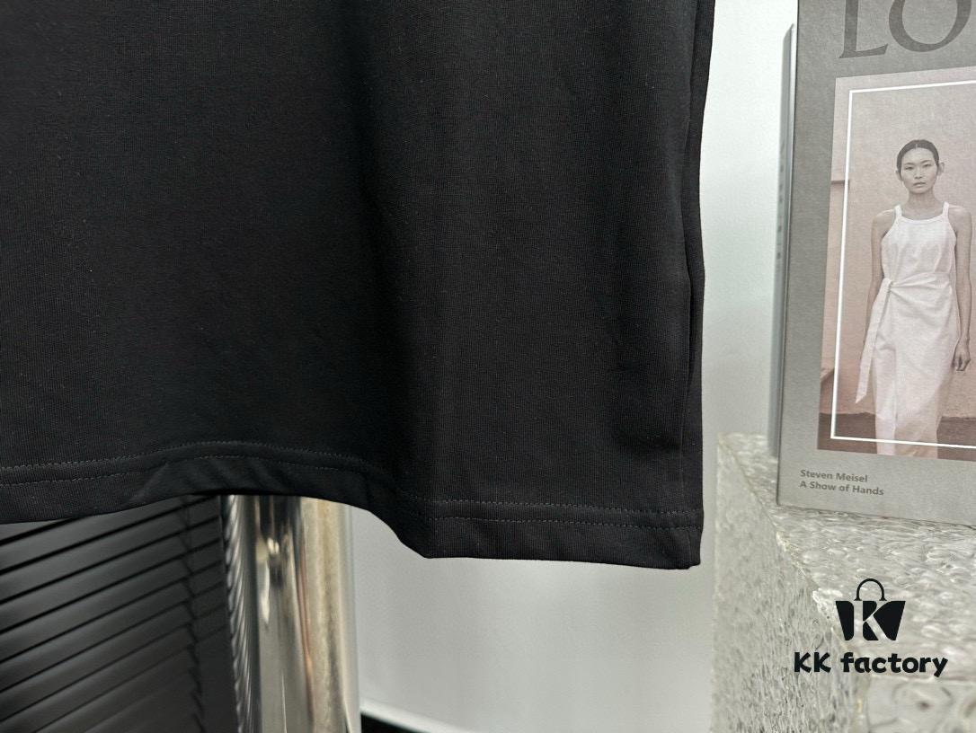 YSL Saint Laurent 25SS Rhinestone Short Sleeve T-Shirt