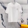 6931a363ccd8ab3d7af979c8 YSL Saint Laurent 260g Cotton Crew Neck Short Sleeve T-Shirt, Classic Minimalist Design with Embroidered Logo, Fashionable and Versatile Style