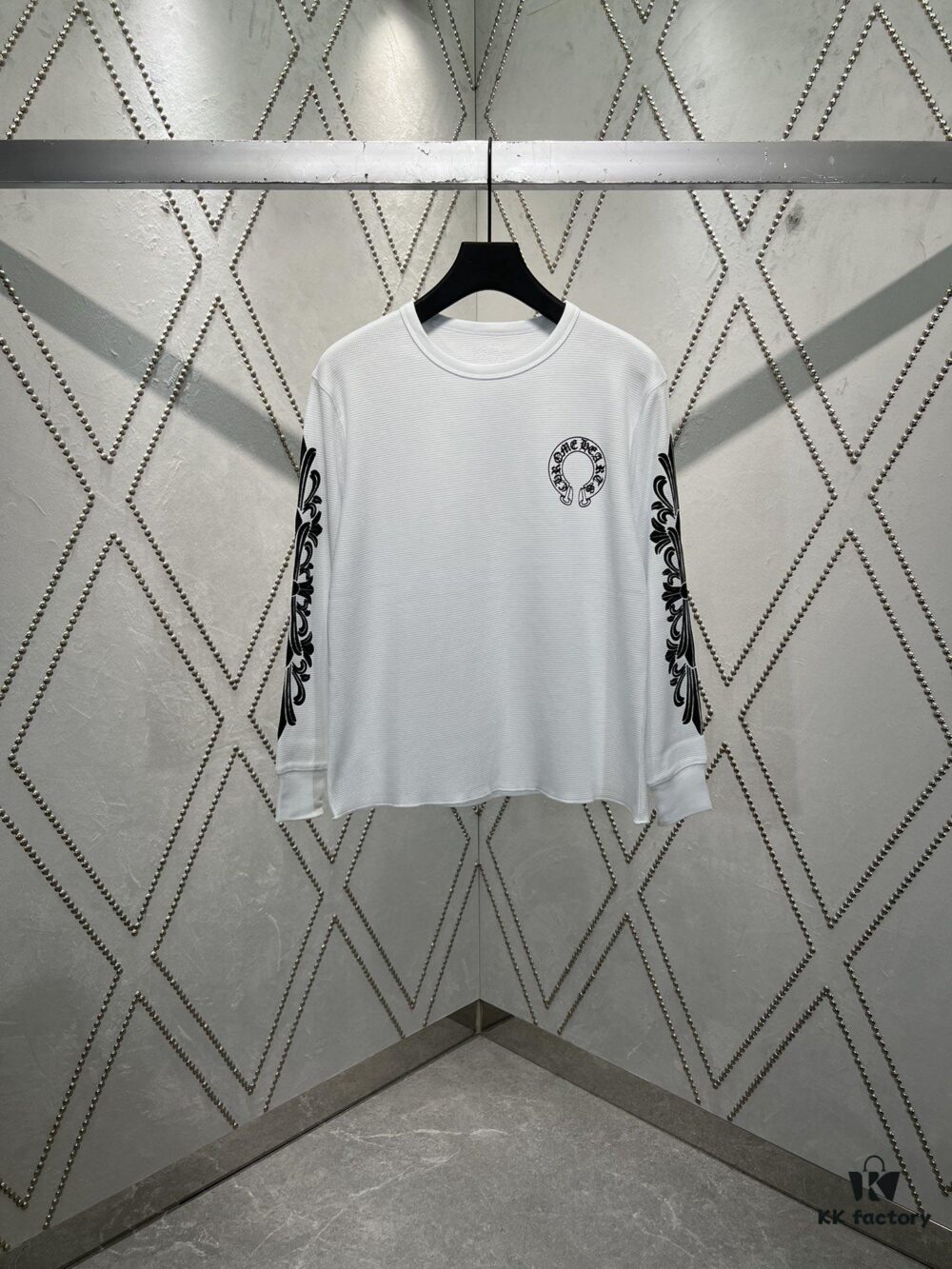 6931a367ccd8ab3d7af97a18 Chrome Hearts 2025 New Waffle Long Sleeve T-Shirt