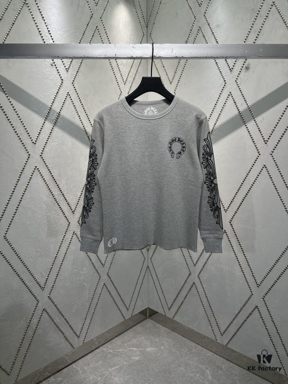 6931a367ccd8ab3d7af97a21 Chrome Hearts 2025 New Waffle Long Sleeve T-Shirt