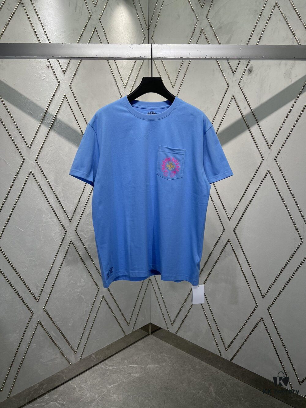 6931a368ccd8ab3d7af97a2b Chrome Hearts FW25 Printed Round-Neck Short-Sleeve T-Shirt Unisex Blue