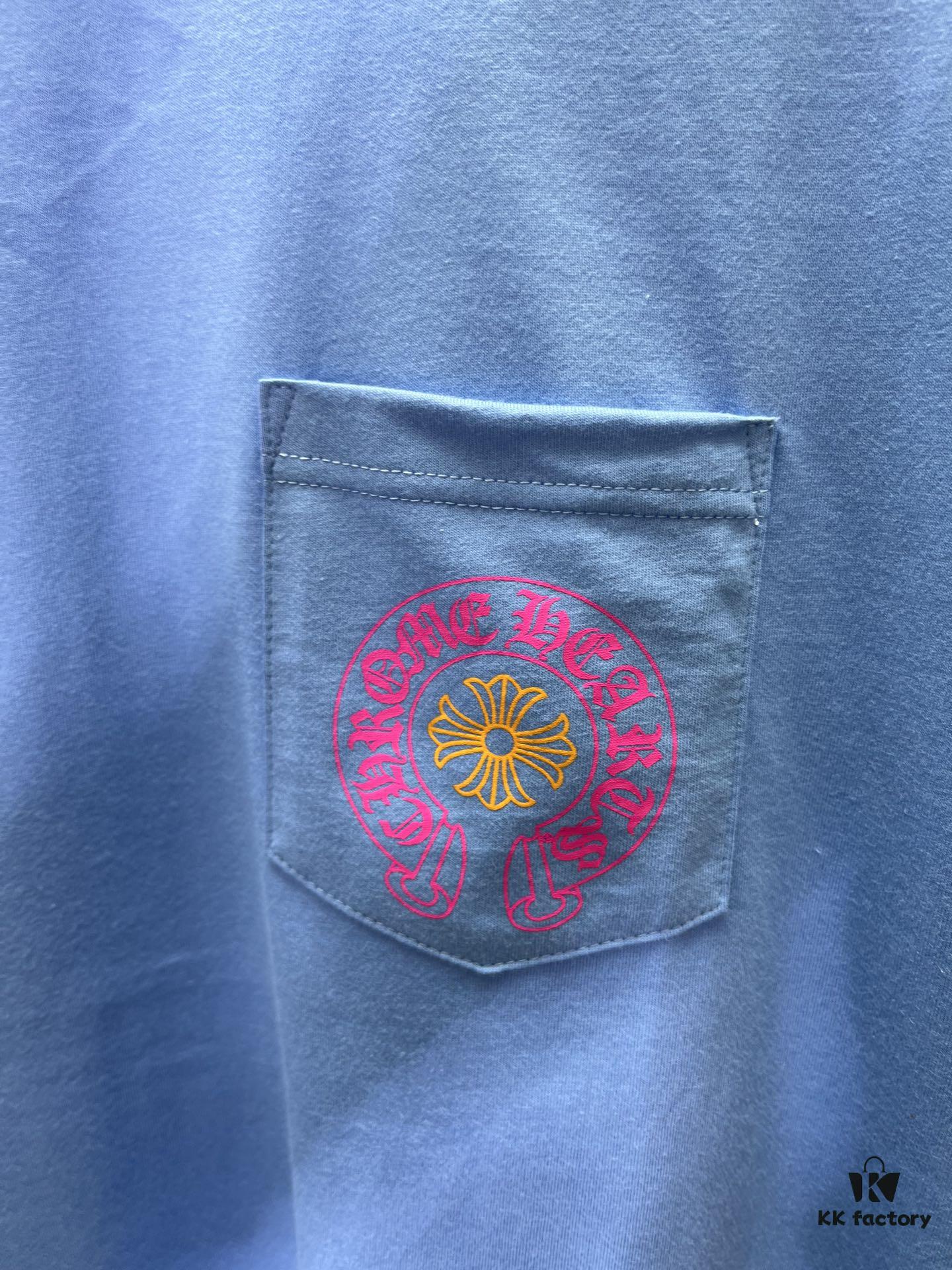 Chrome Hearts FW25 Printed Round-Neck Short-Sleeve T-Shirt Unisex Blue