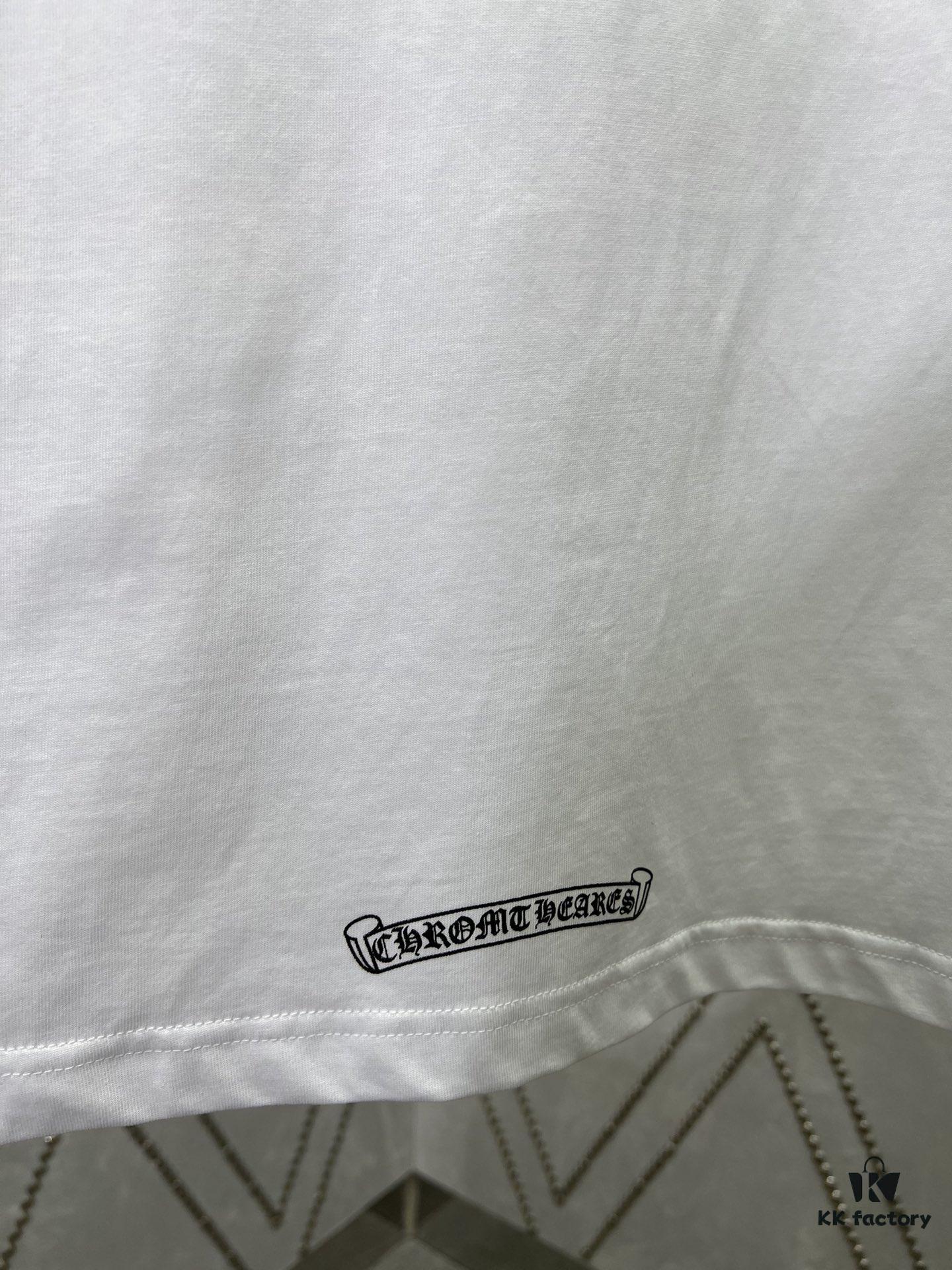 Chrome Hearts Short Sleeve T-Shirt with Neckline Sanskrit Logo Unisex