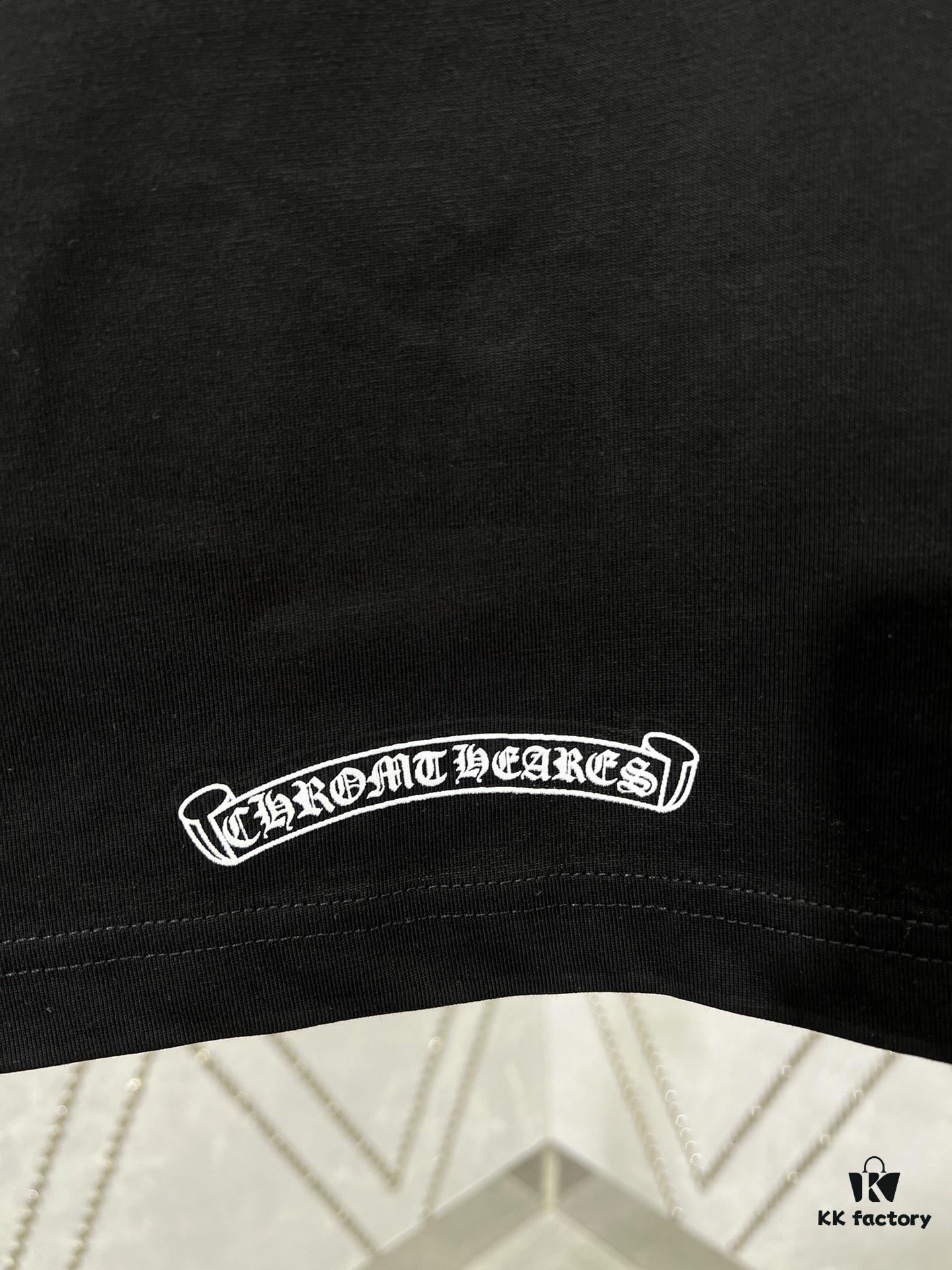 Chrome Hearts Short Sleeve T-Shirt with Neckline Sanskrit Logo Unisex