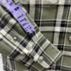 Chrome Hearts 2025 Spring/Summer New Cross Sanskrit Print Plaid Shirt Jacket with Quilted Lining, Unisex Style