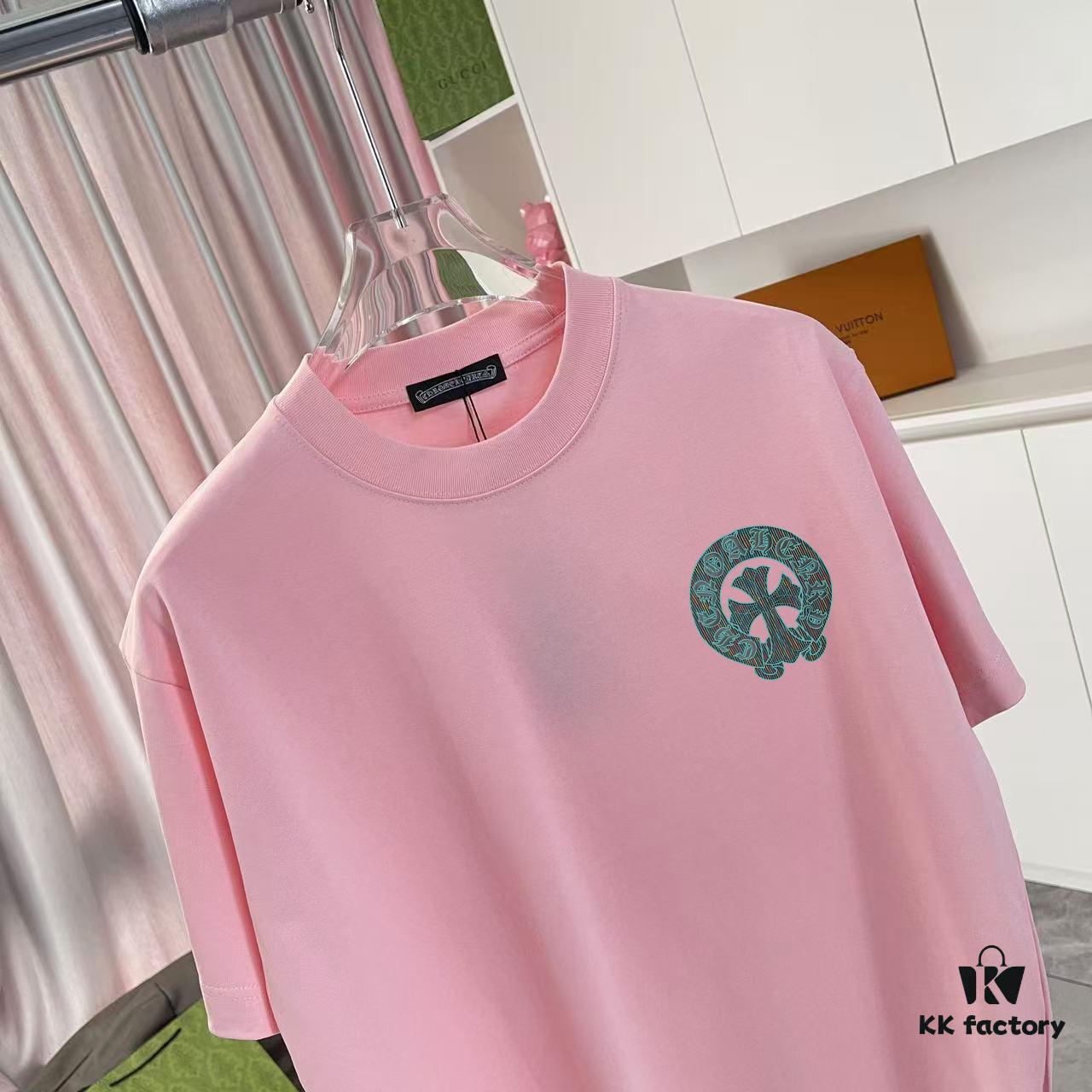 6931a371ccd8ab3d7af97ad9 CH Crochet 2025 Summer New Arrival Buddhist Mantra Cross Horseshoe Print Short Sleeve T-Shirt Custom 300g Fabric Unisex