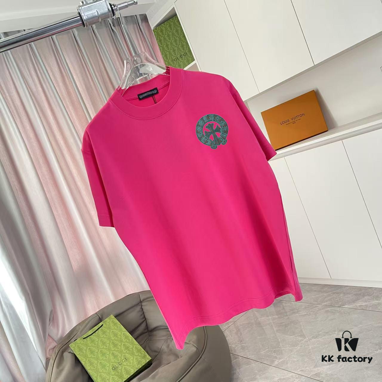 6931a371ccd8ab3d7af97ae0 Ch Kro *2025 Summer New Arrival Buddhist Mantra Cross and Horseshoe Print Short Sleeve T-Shirt Custom 300g Fabric Unisex