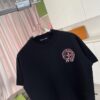 6931a372ccd8ab3d7af97af1 chクロ 2025 Summer New Arrival Buddhist Mantra Cross Horseshoe Print Short Sleeve T-Shirt Custom 300g Fabric Unisex