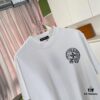 CH Crochet 2025 Summer New Arrival Buddhist Scripture Cross and Horseshoe Print Short Sleeve T-Shirt Custom 300g Fabric Unisex