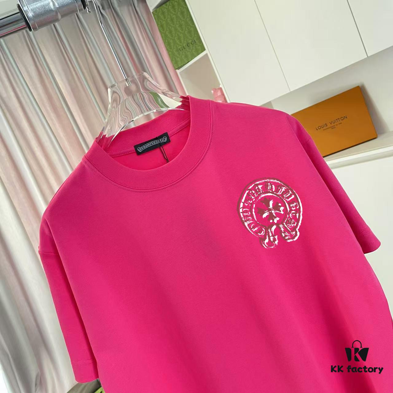6931a373ccd8ab3d7af97af9 chclothing 2025 Summer New Arrival Buddhist Cross and Horseshoe Print Short Sleeve T-Shirt Custom 300g Fabric Unisex
