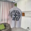 6931a374ccd8ab3d7af97afe CH Crochet 2025 Summer New Arrival Buddhist Scripture Cross Hoof Print Short Sleeve T-Shirt Custom 300g Fabric Unisex