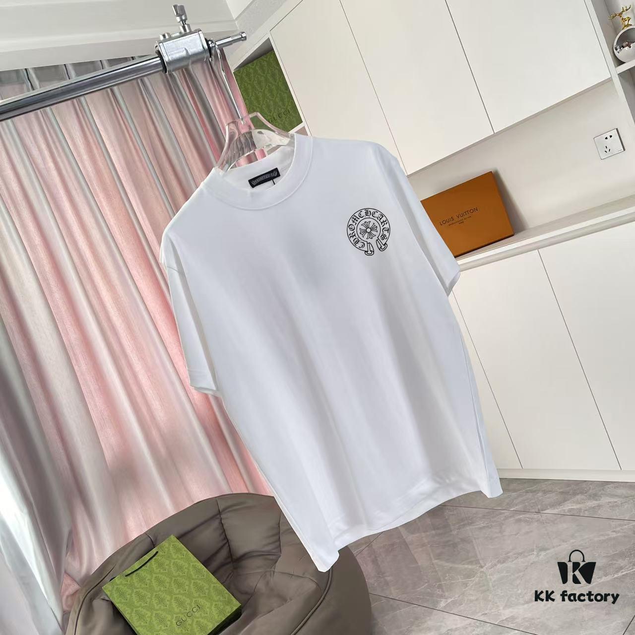 6931a374ccd8ab3d7af97b04 Ch Kro *2025 Summer New Arrival Buddhist Mantra Cross Horseshoe Print Short Sleeve T-Shirt Custom 300g Fabric Unisex