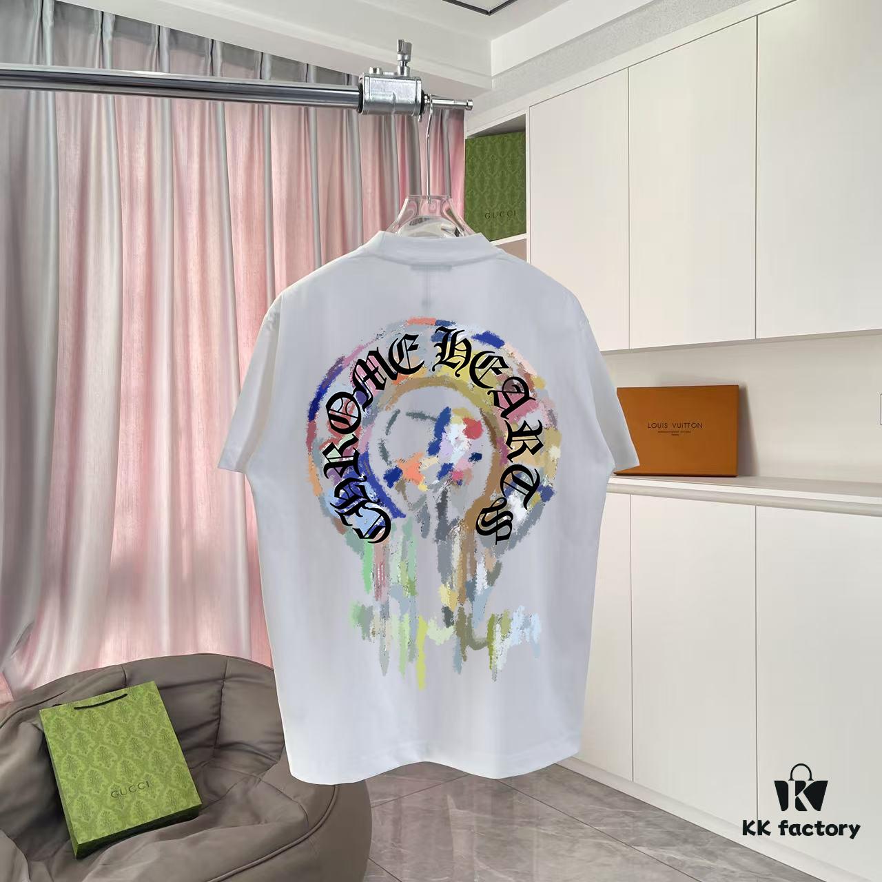 6931a374ccd8ab3d7af97b06 Ch Kro *2025 Summer New Arrival Buddhist Mantra Cross Horseshoe Print Short Sleeve T-Shirt Custom 300g Fabric Unisex