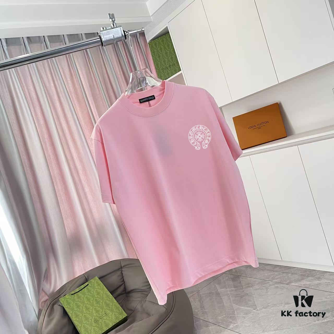 6931a375ccd8ab3d7af97b08 Ch Kro *2025 Summer New Arrival Buddhist Mantra Cross and Horseshoe Print Short Sleeve T-Shirt Custom 300g Fabric Unisex