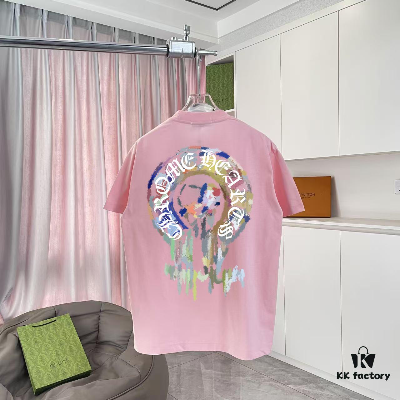 6931a375ccd8ab3d7af97b0a Ch Kro *2025 Summer New Arrival Buddhist Mantra Cross and Horseshoe Print Short Sleeve T-Shirt Custom 300g Fabric Unisex