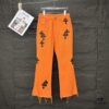 6931a379ccd8ab3d7af97b56 Chrome Hearts 2025 New Limited Edition Bull Denim Pants with Cross Patch, Flared Washed Jeans