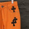 6931a379ccd8ab3d7af97b5a Chrome Hearts 2025 New Limited Edition Bull Denim Pants with Cross Patch, Flared Washed Jeans