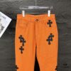 6931a37accd8ab3d7af97b5c Chrome Hearts 2025 New Limited Edition Bull Denim Pants with Cross Patch, Flared Washed Jeans