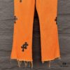 6931a37accd8ab3d7af97b5d Chrome Hearts 2025 New Limited Edition Bull Denim Pants with Cross Patch, Flared Washed Jeans