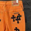 6931a37accd8ab3d7af97b5f Chrome Hearts 2025 New Limited Edition Bull Denim Pants with Cross Patch, Flared Washed Jeans