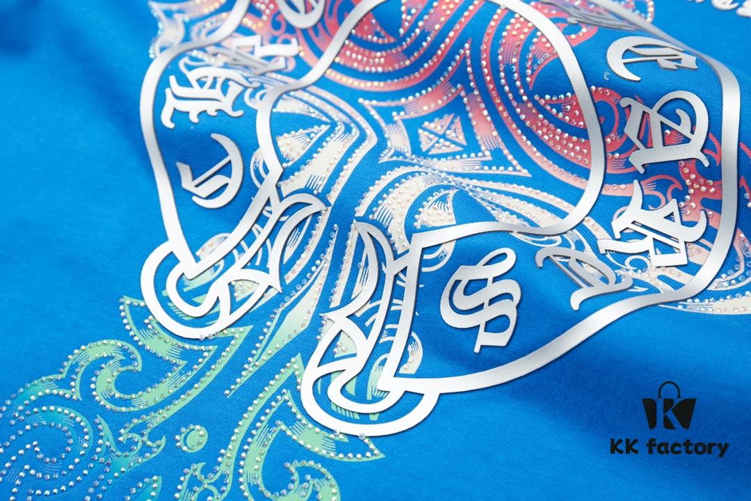 6931a37accd8ab3d7af97b69 Ch*ome Hearte CH 25SS Early Spring New Arrival Silicone Print Rhinestone Short Sleeve T-Shirt
