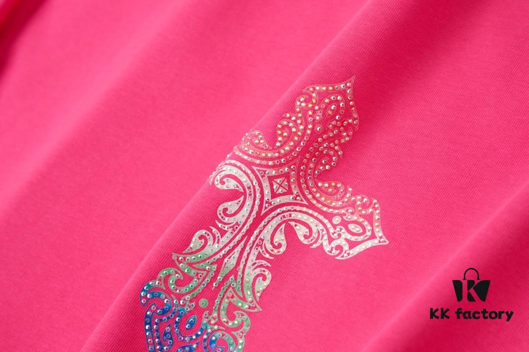 6931a37bccd8ab3d7af97b6e Ch*ome Hearte CH 25SS Spring Collection New Arrival Silicone Print Rhinestone Short Sleeve T-Shirt