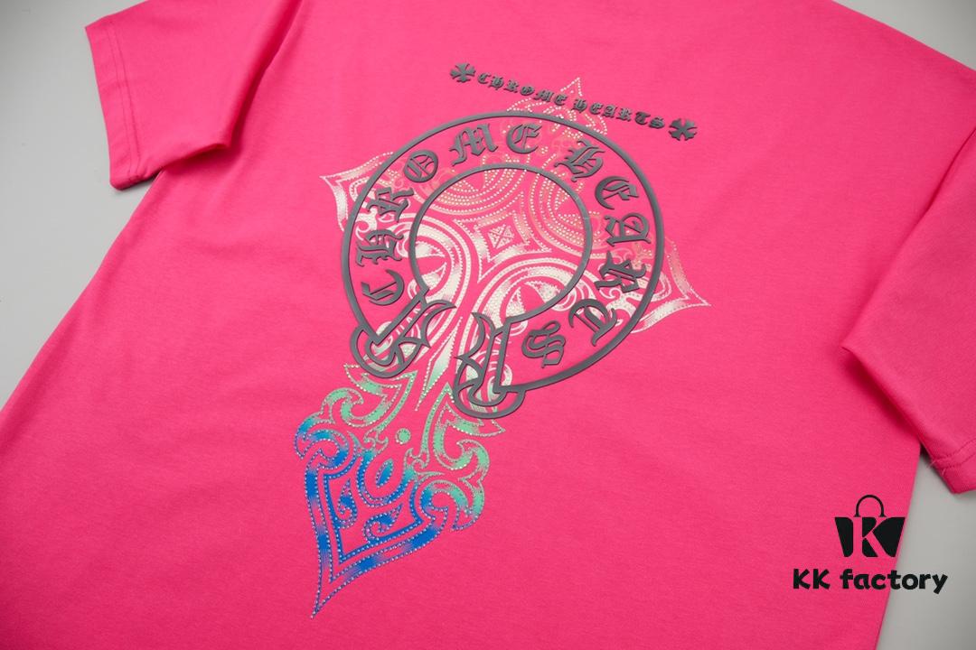 6931a37bccd8ab3d7af97b70 Ch*ome Hearte CH 25SS Spring Collection New Arrival Silicone Print Rhinestone Short Sleeve T-Shirt