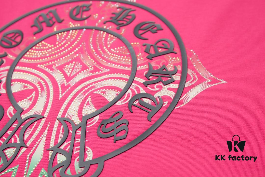 6931a37bccd8ab3d7af97b72 Ch*ome Hearte CH 25SS Spring Collection New Arrival Silicone Print Rhinestone Short Sleeve T-Shirt